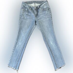 Jag Jeans 14W Straight Leg Raw Hem Heavy Denim Like New